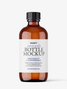 Pharmaceutical bottle mockup / amber
