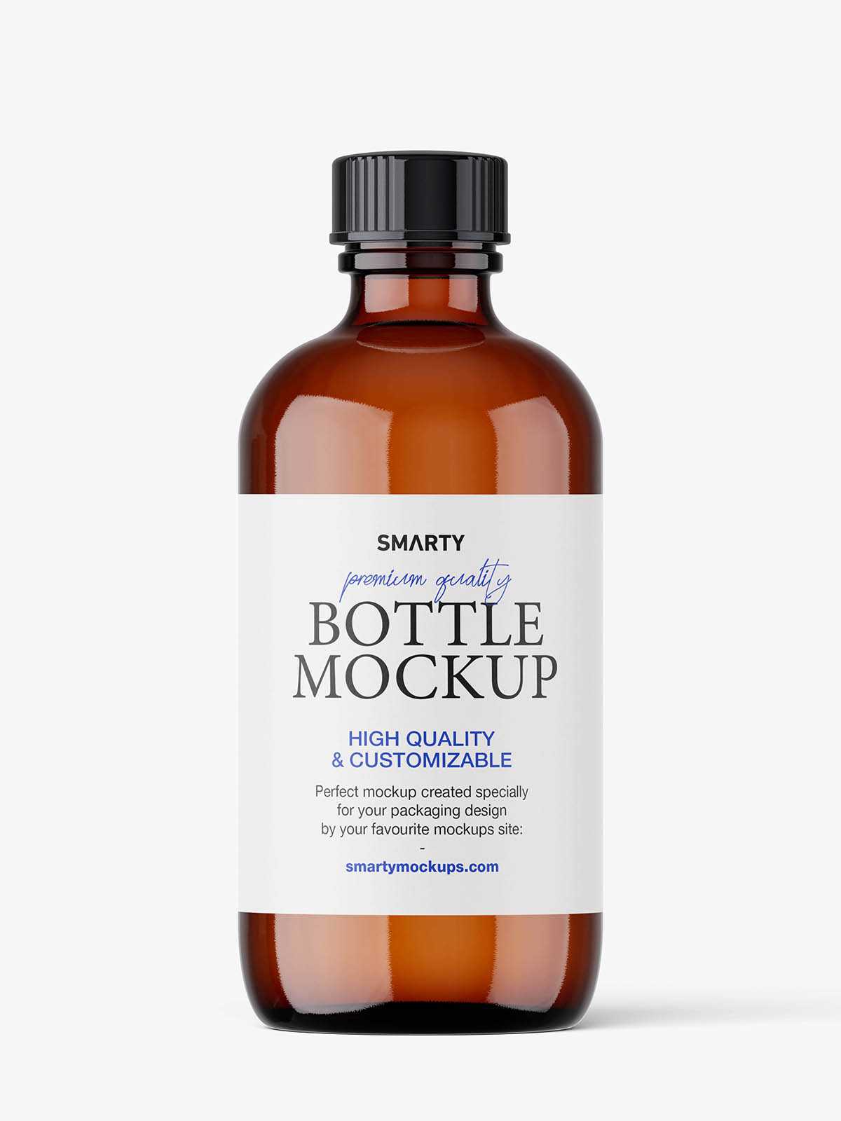 Pharmaceutical bottle mockup / amber