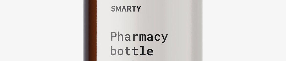Pharmaceutical bottle mockup / amber Pharmaceutical bottle mockup / amber
