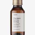 Pharmaceutical bottle mockup / amber