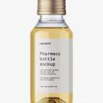 Pharmaceutical bottle mockup / clear