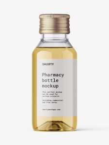 Pharmaceutical bottle mockup / clear