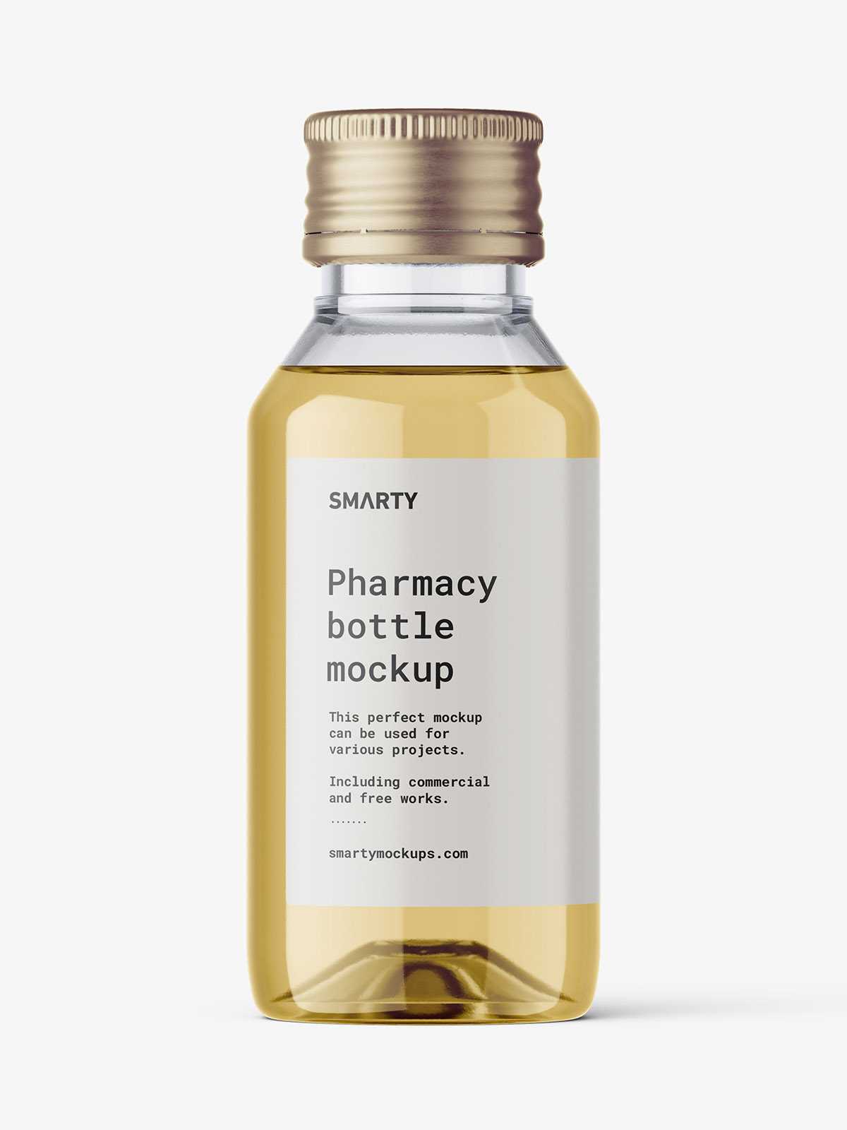Pharmaceutical bottle mockup / clear