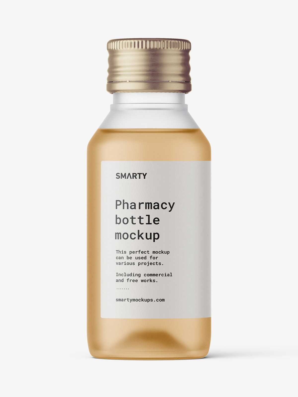 Pharmaceutical bottle mockup / frosted