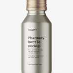Pharmaceutical bottle mockup / metallic