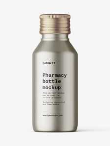 Pharmaceutical bottle mockup / metallic