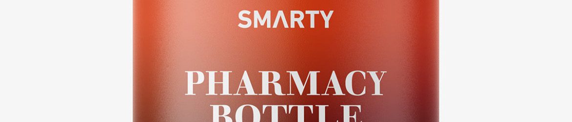 Pharmaceutical jar mockup / 100ml / amber