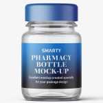 Pharmaceutical jar mockup / 30ml / clear