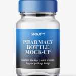 Pharmaceutical jar mockup / 60ml / clear