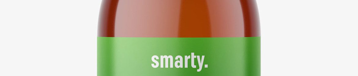 Pharmacy amber bottle mockup