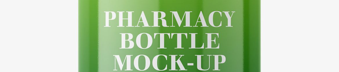 Pharmacy botte mockup / 100ct / Glossy Pharmacy botte mockup / 100ct / Glossy
