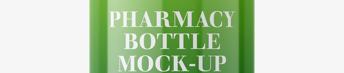 Pharmacy botte mockup / 60ct / Glossy
