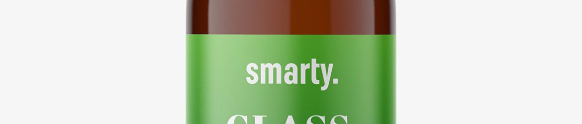 Pharmacy bottle phial mockup / Amber / 15 ml
