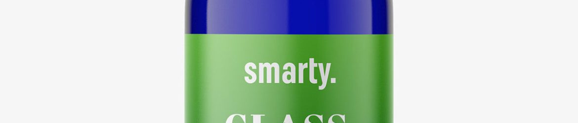 Pharmacy bottle phial mockup / Cobalt / 15 ml