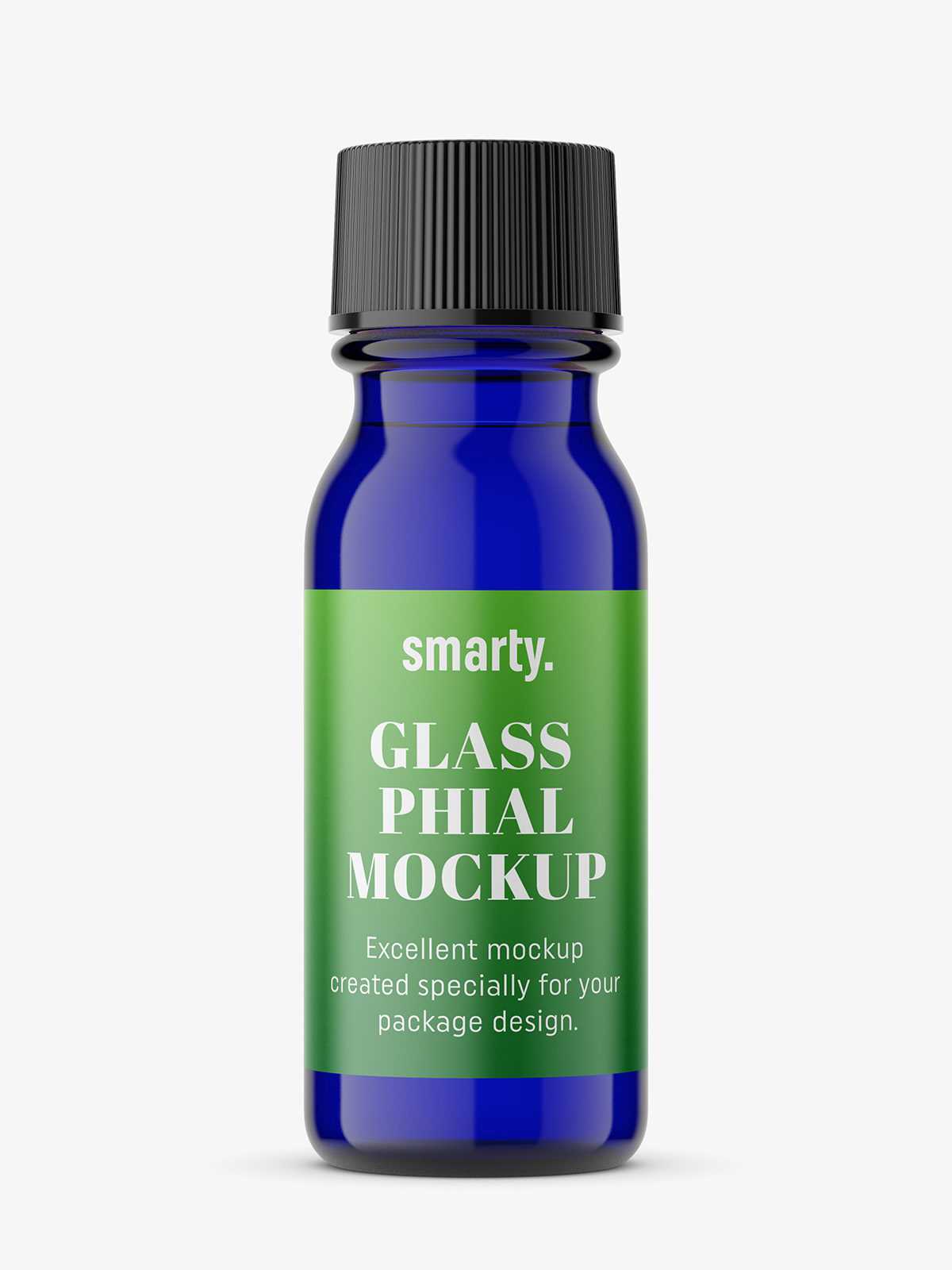 Pharmacy bottle phial mockup / Cobalt / 15 ml