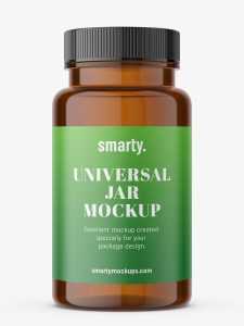 Pharmacy brown jar with plastic cap
