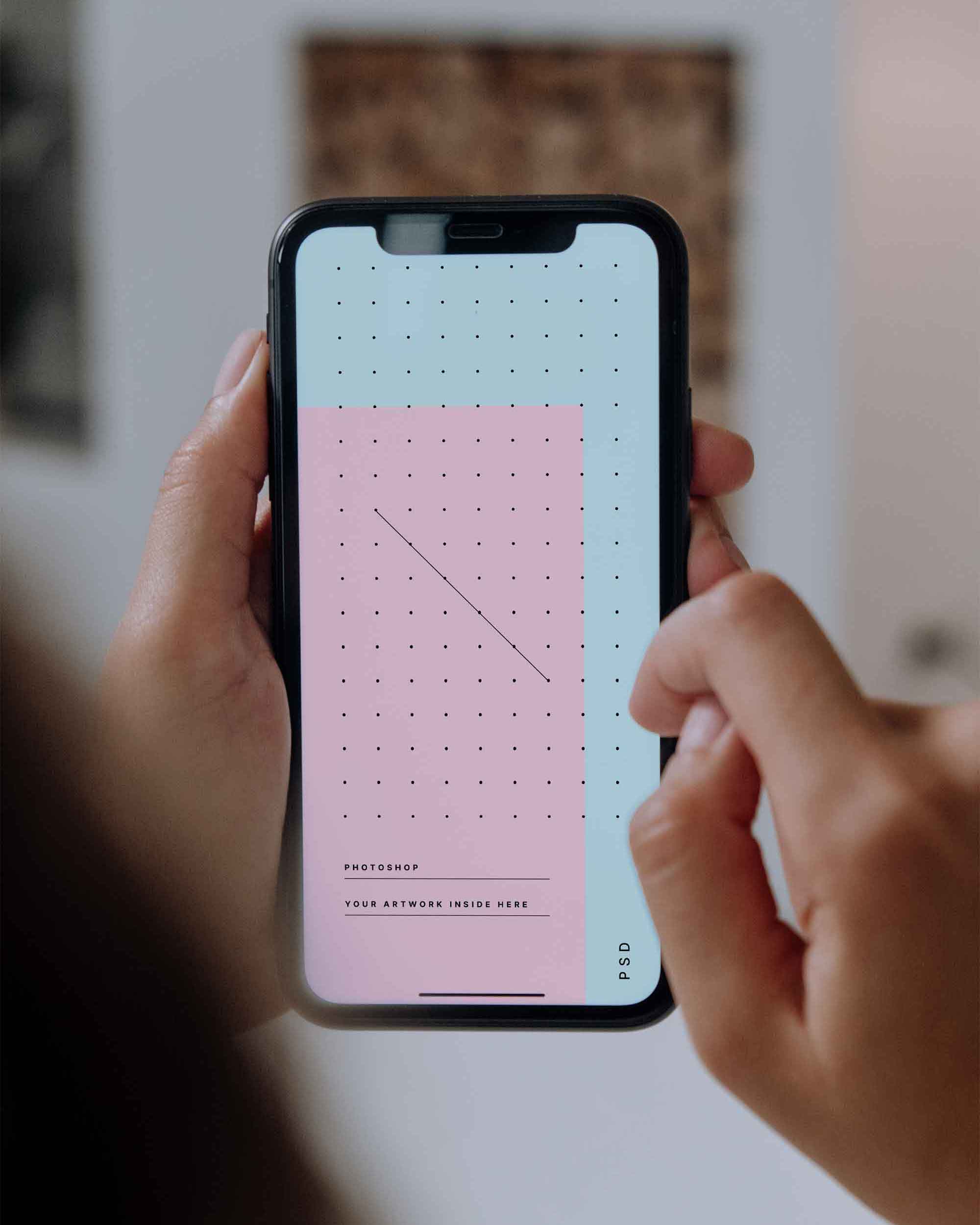 Phone in Hand Mockup