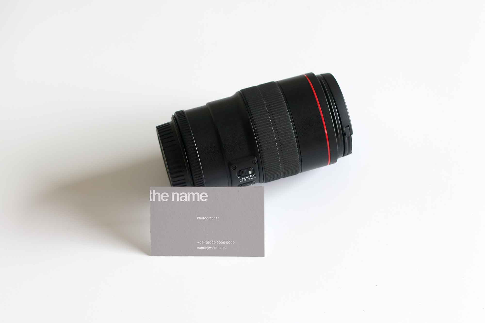 Photographer Business Card Mockup