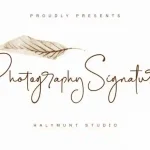 Photography Signature Script Font - Fonte Grátis Photography Signature Script Font