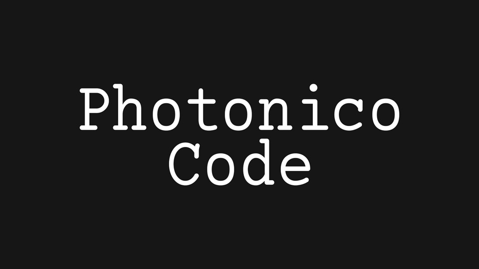 Photonico Code Font › Fontesk