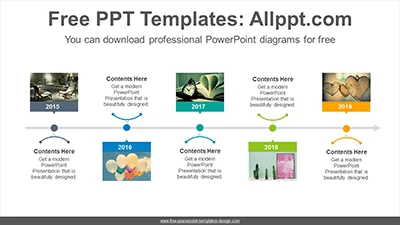 Photos format timeline PowerPoint Diagram Template