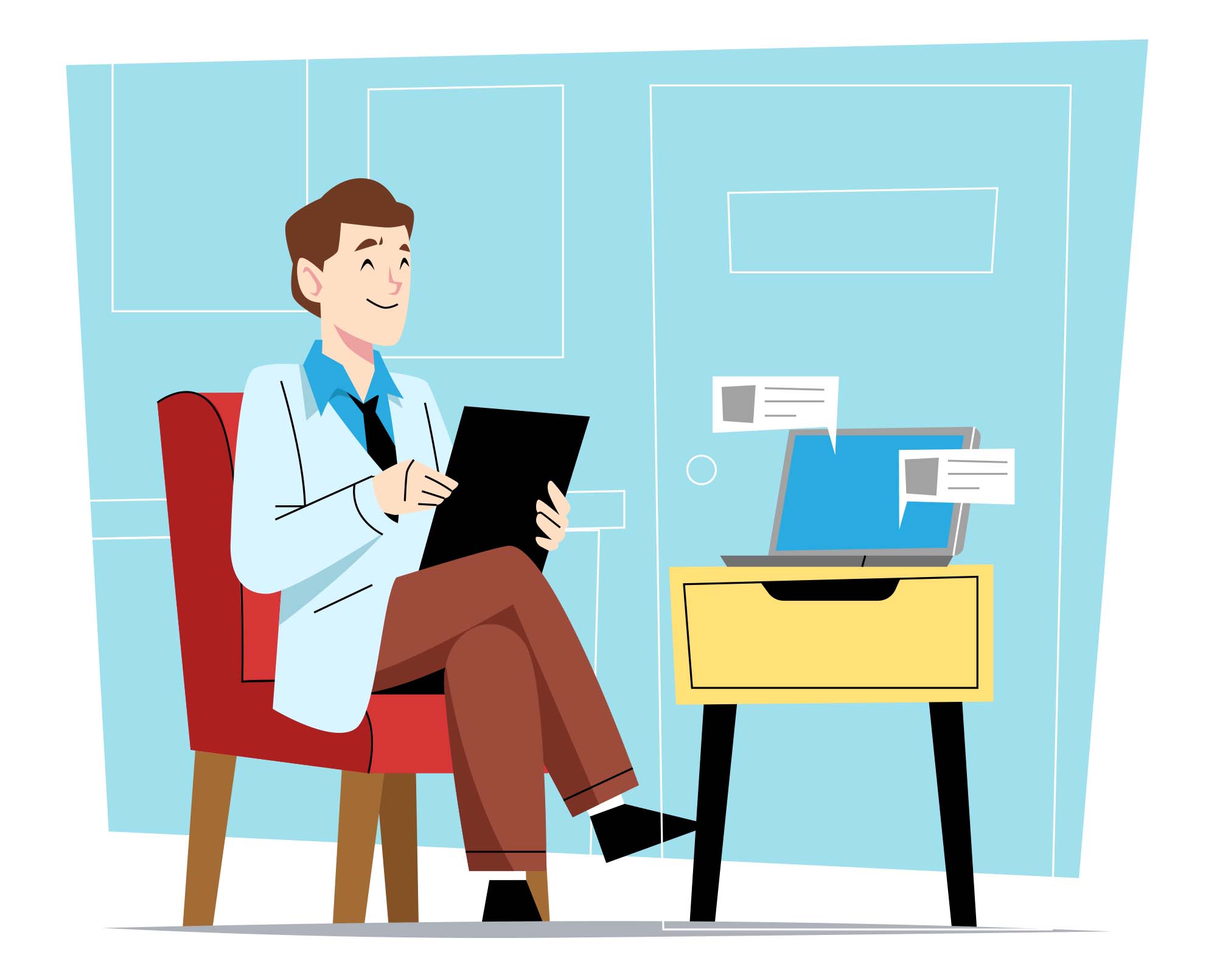 Physician Vector Illustration (AI)