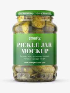 Pickle jar mockup