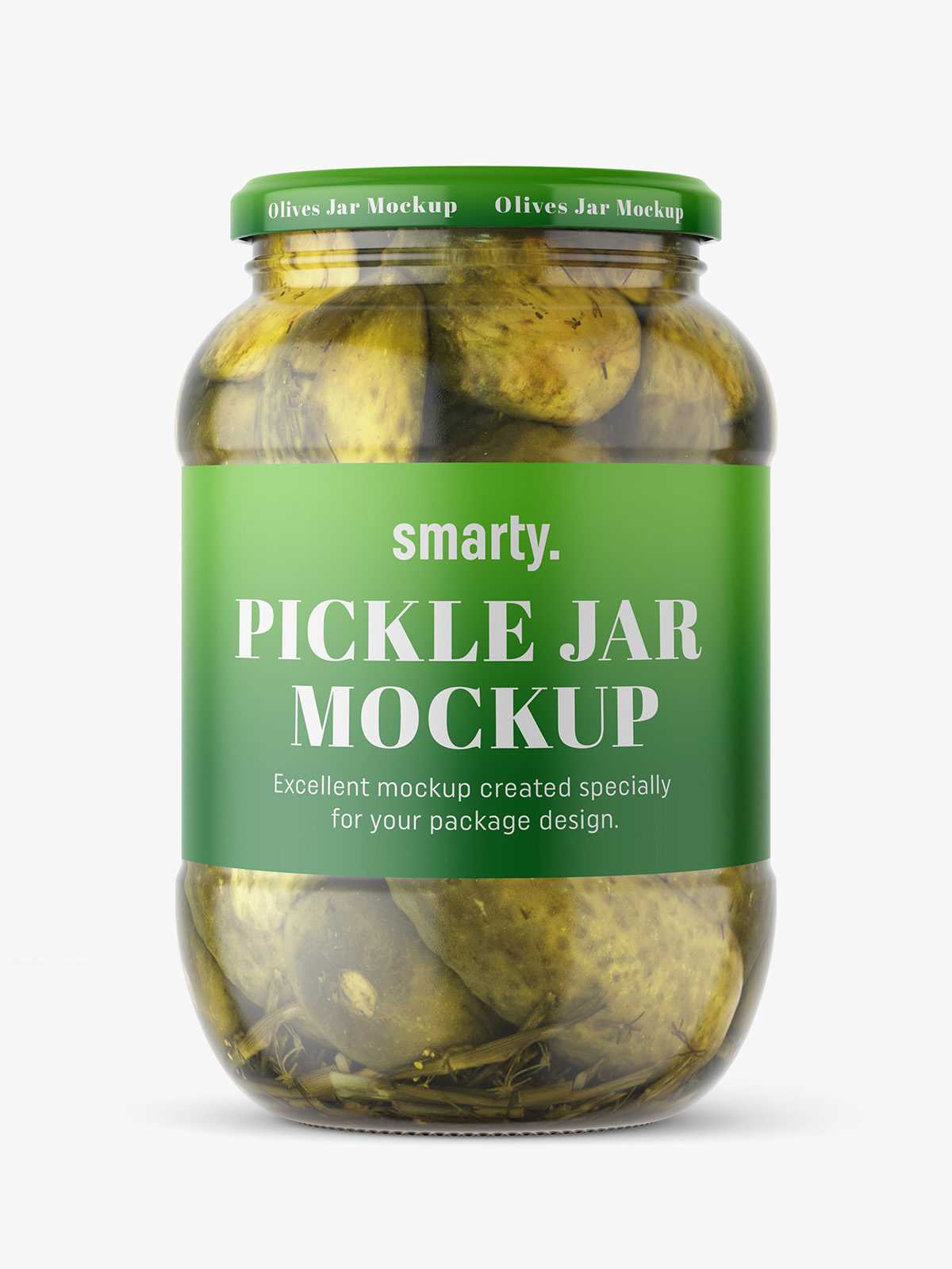 Pickle jar mockup