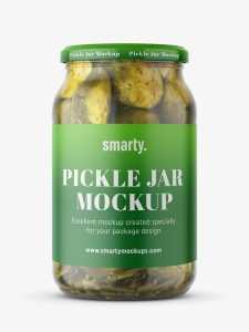 Pickle jar mockup