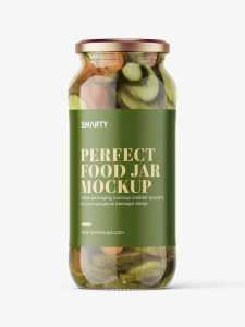 Pickle salad jar mockup