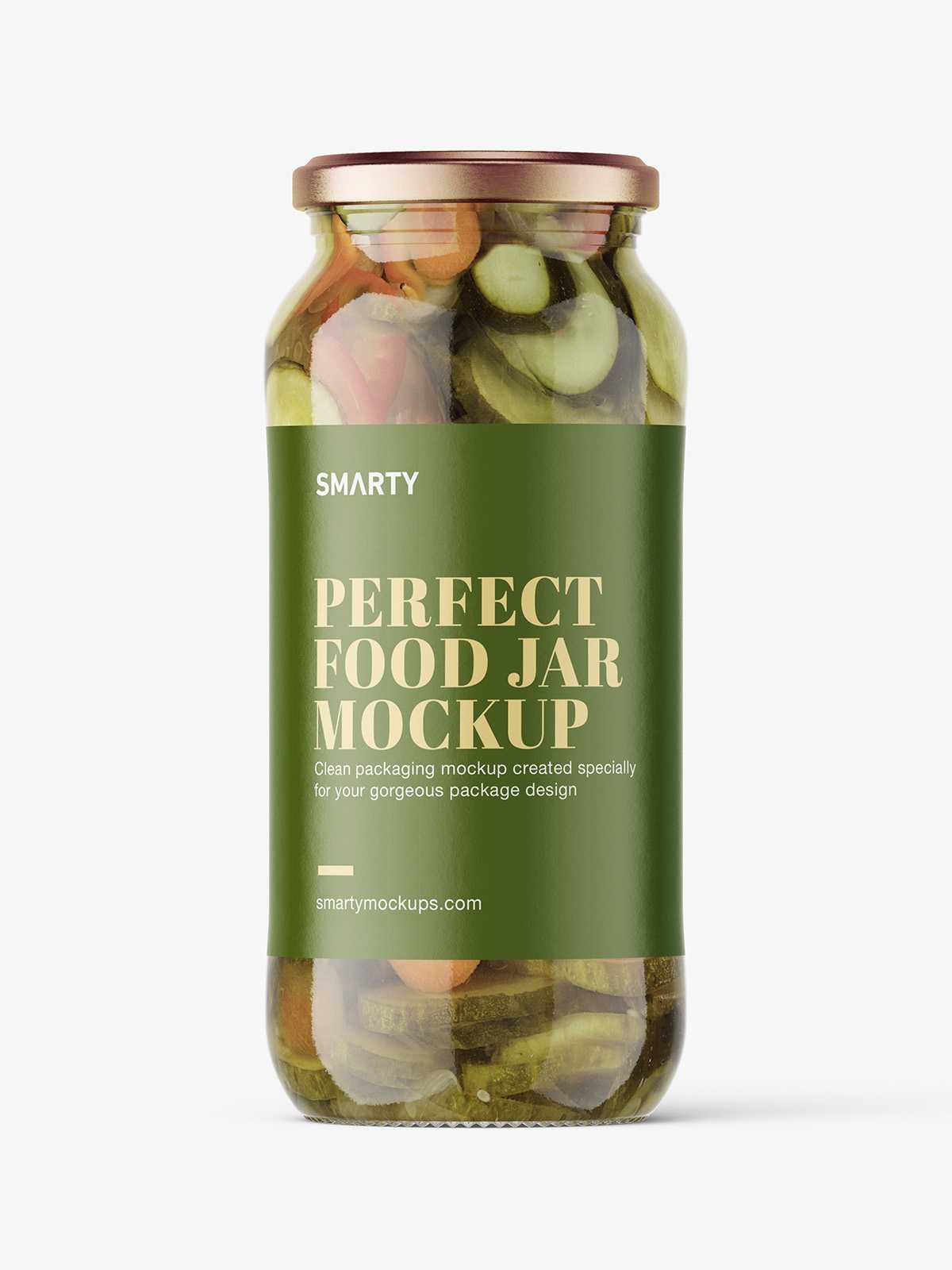 Pickle salad jar mockup