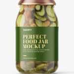 Pickle salad jar mockup