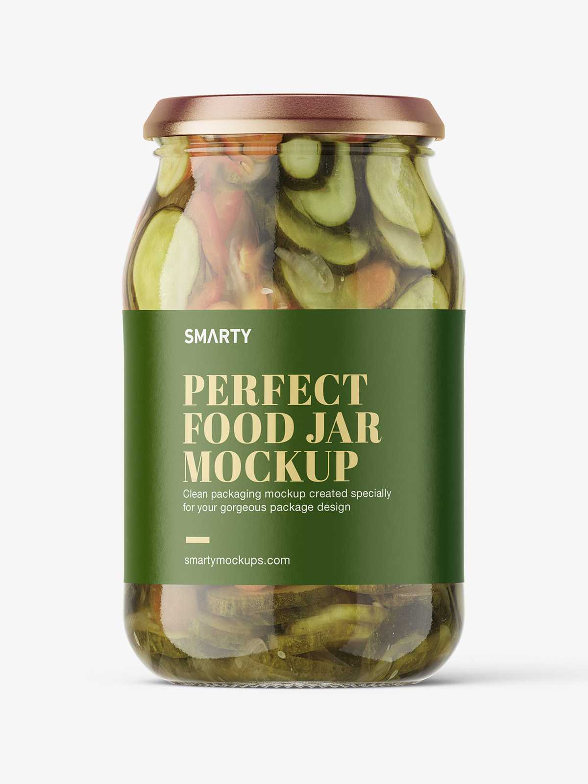 Pickle salad jar mockup