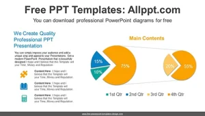 Pie To Pie Chart Diagram Template