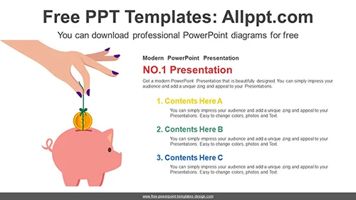 Piggy Bank PowerPoint Diagram Template