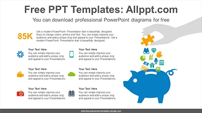 Piggy bank PowerPoint Diagram Template