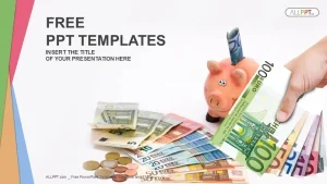 Piggy Bank with money-Finance PowerPoint Templates