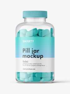 Pills jar mockup