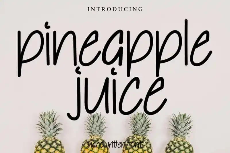 Pineapple Juice Handwritten Font