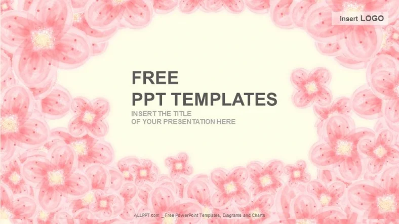 Pink Floral Abstract PPT Templates
