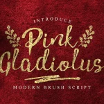 Pink Gladiolus Font