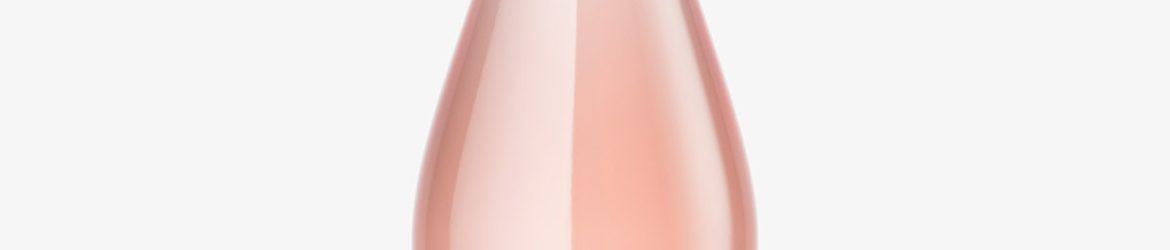 Pink wine bottle mockup
