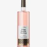 Pink wine bottle mockup