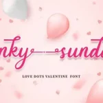 Pinky Sunday Calligraphy Font - Fonte Grátis Pinky Sunday Calligraphy Font