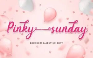 Pinky Sunday Calligraphy Font