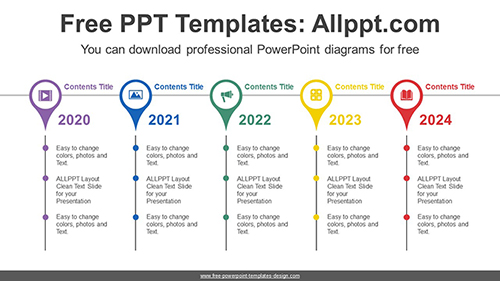 Placemark Aligned PowerPoint Diagram Template