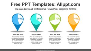 Placemark Pie Chart PowerPoint Diagram