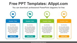 Placemark Text Boxes PowerPoint Diagram