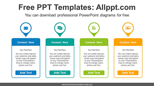 Placemark Text Boxes PowerPoint Diagram