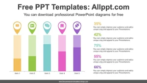Placemark Vertical Bar Chart PowerPoint Diagram